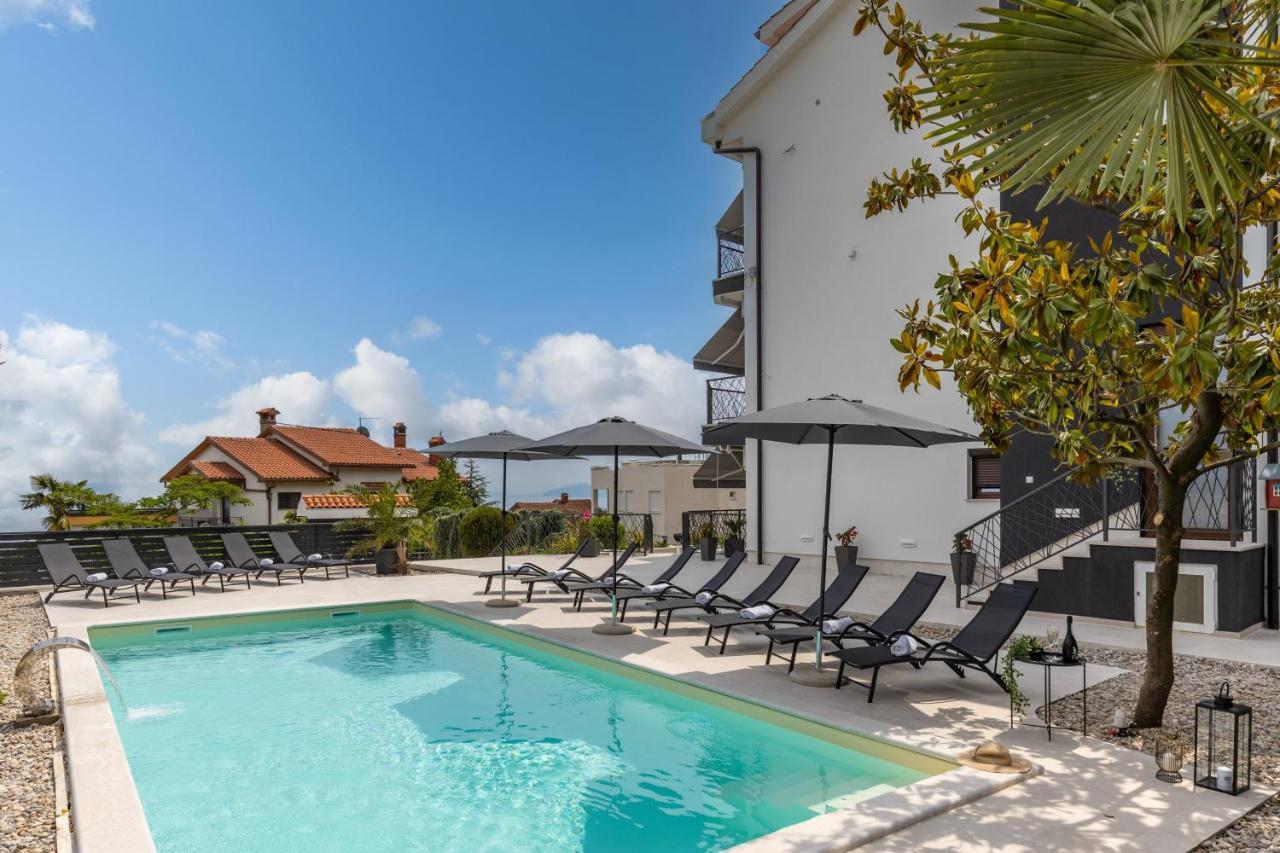 Villa Adriatic, Apartment Chiara With Sea View And Heated Swimming Pool, Free Private Parking, Icici Exterior photo